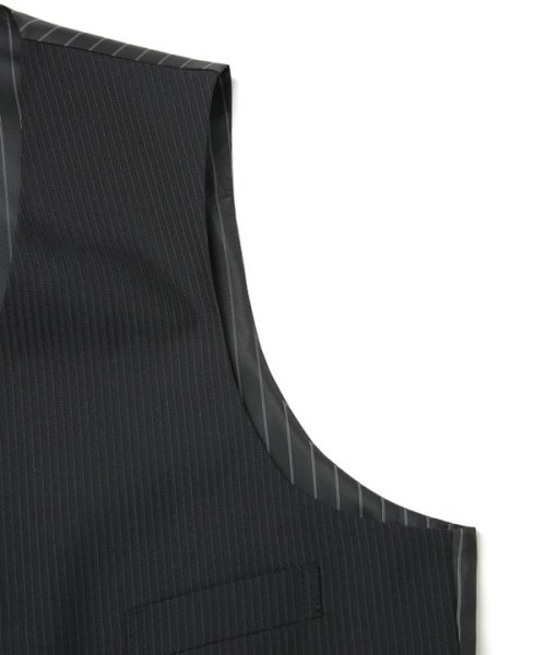 ブライトナローストライプスーツベスト（同素材セットアップあり） トップス ベスト・ジレ AA1396454820(10725円)