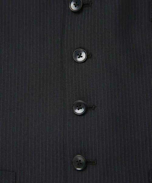 ブライトナローストライプスーツベスト（同素材セットアップあり） トップス ベスト・ジレ AA1396454820(10725円)