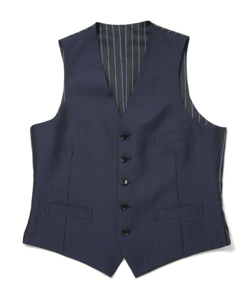 ブライトナローストライプスーツベスト（同素材セットアップあり） トップス ベスト・ジレ AA1396454820(10725円)