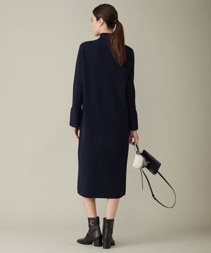 新品 洗える ヴィスコースリブハイゲージ ニットワンピース ICB 洗える】 ヴィスコースリブハイゲージ ニットワンピース