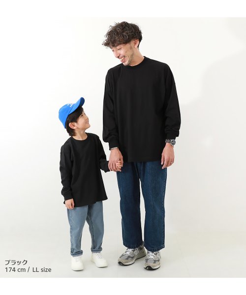 devirock(デビロック)/無地 ビッグシルエット 袖リブ 大人 長袖Tシャツ 子供服 キッズ 男の子 女の子 トップス 長袖Tシャツ ロンT /img08