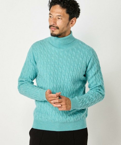 Men's Bigi(メンズビギ)/12Gケーブル柄タートルネックニット/img08