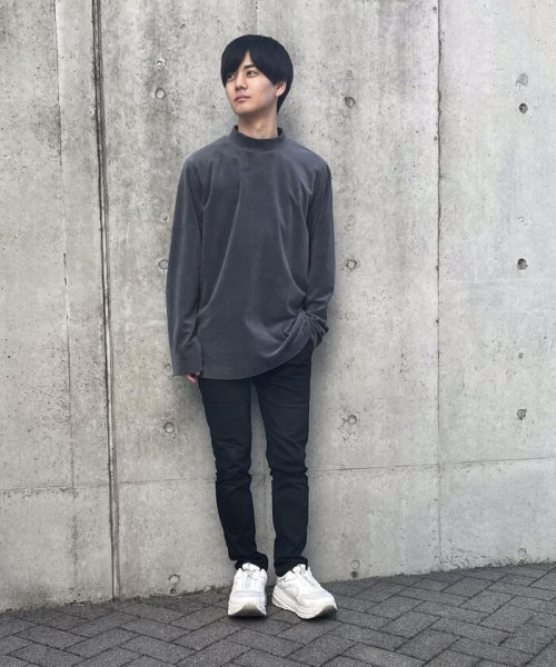 COMME CA ISM MENS(コムサイズム（メンズ）)/ベロアジャージ ハイネックＴシャツ/img30