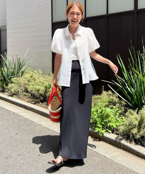 ウォッシャブルマットサテンナロースカート 