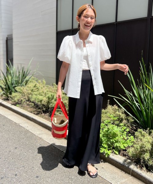 ウォッシャブルマットサテンナロースカート 