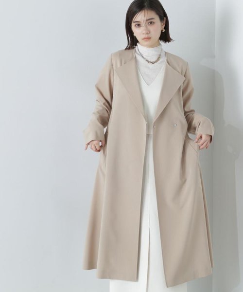 NATURAL BEAUTY BASIC(ナチュラルビューティーベーシック)/折り返しラペルノーカラーコート　24SS/img06