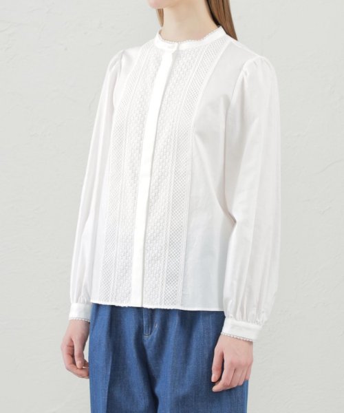 スタンドカラーレースブラウス  RI1311468963(10010円)