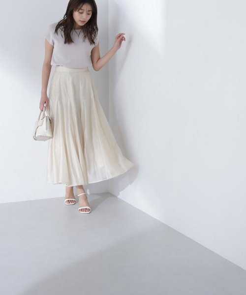 NATURAL BEAUTY BASIC(ナチュラルビューティーベーシック)/シャイニーシアーボイルスカート　24SS/img29