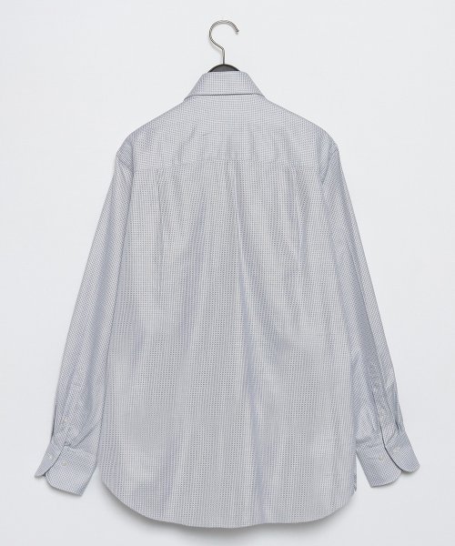 D'URBAN(ダーバン)/ブルー×ホワイトマイクロチェックドレスシャツ(ワイドカラー)/img01