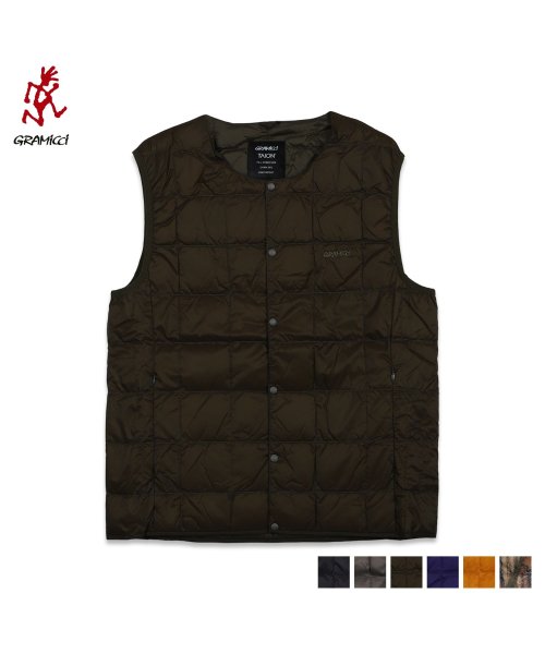 GRAMICCI(グラミチ)/グラミチ タイオン GRAMICCI TAION ダウン ベスト アウター メンズ レディース コラボ INNER DOWN VEST ブラック グレー カーキ/img01