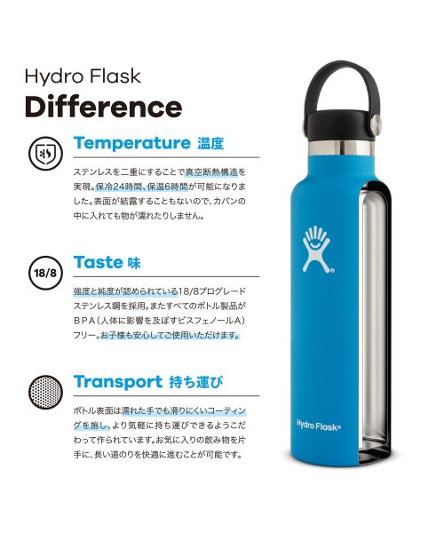 HydroFlask(ハイドロフラスク)/ハイドロフラスク Hydro Flask 32oz ハイドレーション ワイドマウス 946ml ステンレスボトル マグボトル 水筒 魔法瓶 保冷 保温 直飲み /img06