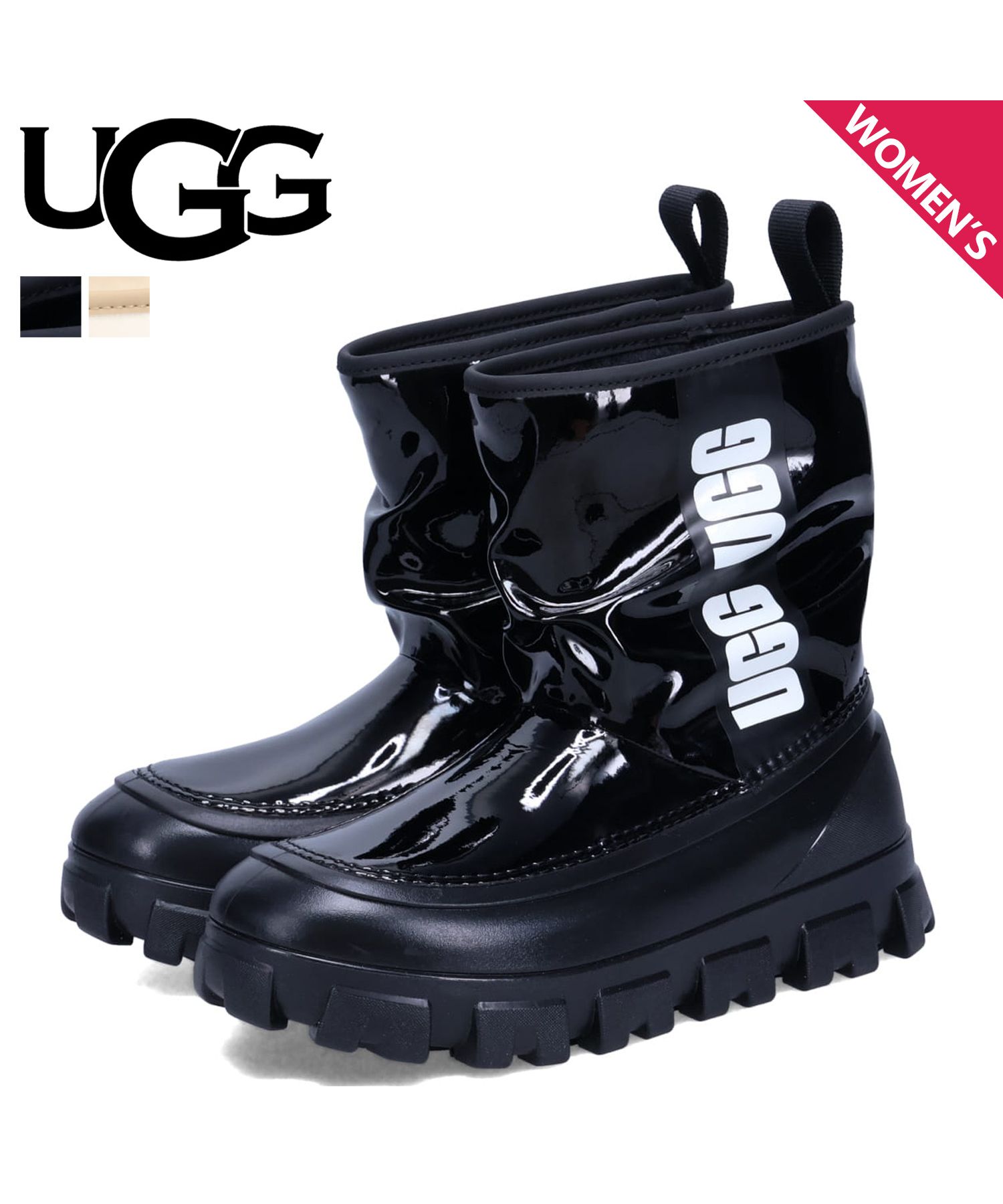 新品] アグ UGG ブーツ レインブーツ クラシック クリア 黒 靴