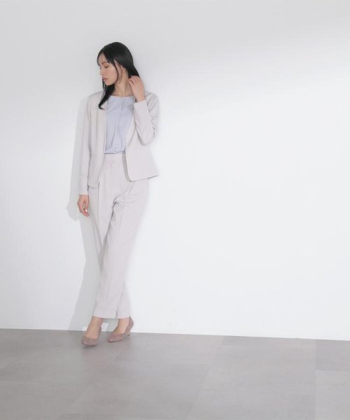 NATURAL BEAUTY BASIC(ナチュラルビューティーベーシック)/＜ポリエステルドビー SETUPシリーズ＞ノーカラージャケット　24SS/img04