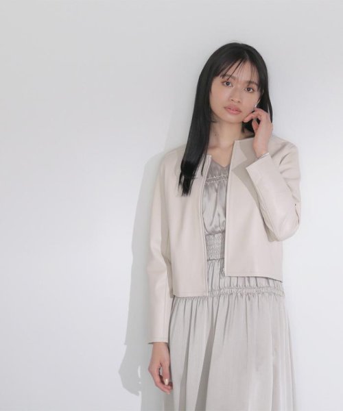 NATURAL BEAUTY BASIC(ナチュラルビューティーベーシック)/フェイクレザーブルゾン　24SS/img07