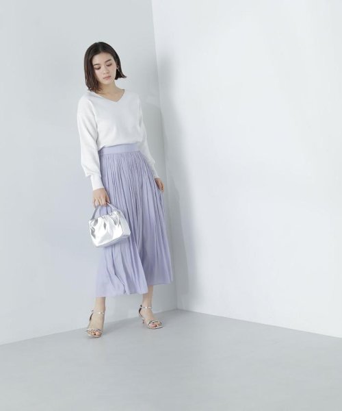 NATURAL BEAUTY BASIC(ナチュラルビューティーベーシック)/総針ベーシックVネックニット　24SS/img04