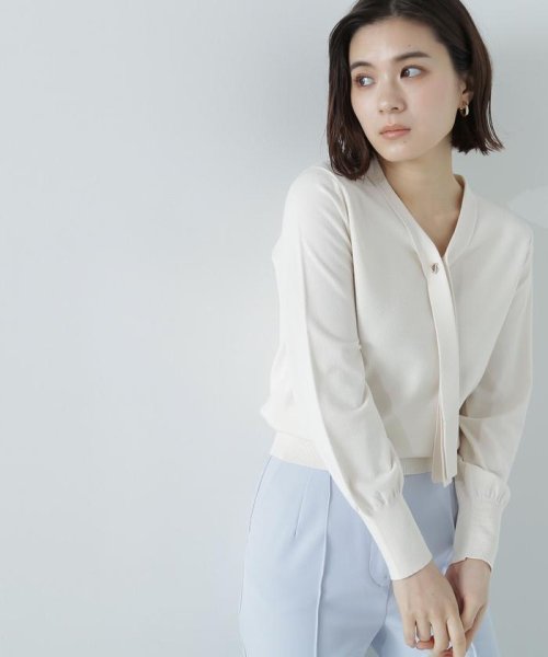 NATURAL BEAUTY BASIC(ナチュラルビューティーベーシック)/ハトメポイントボウタイニット　24SS/img05