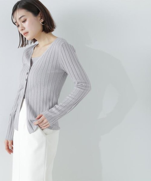 NATURAL BEAUTY BASIC(ナチュラルビューティーベーシック)/ワイドリブアンサンブルニット　24SS/img05