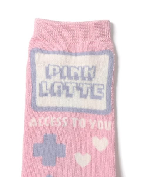PINK-latte(ピンク　ラテ)/ゲーム柄くるぶし丈ソックス/img05