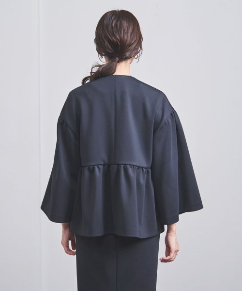 SPONGY パールモチーフ ノーカラー ジャケット SPONGY ブラウス B82 W57 H84 着用サイズ：M