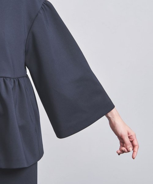 SPONGY パールモチーフ ノーカラー ジャケット SPONGY ブラウス B82 W57 H84 着用サイズ：M