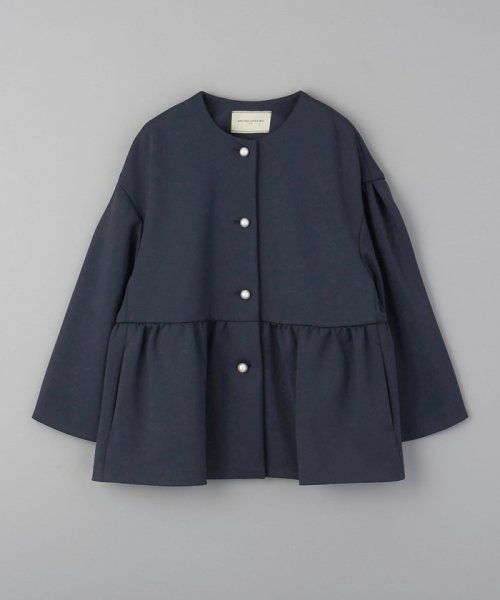 SPONGY パールモチーフ ノーカラー ジャケット SPONGY ブラウス B82 W57 H84 着用サイズ：M