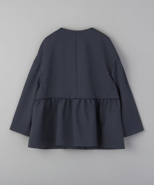 SPONGY パールモチーフ ノーカラー ジャケット SPONGY ブラウス B82 W57 H84 着用サイズ：M