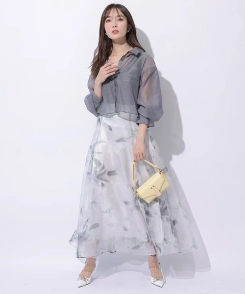 クロップドシアーシャツ×2WAYニットセット(505848378 