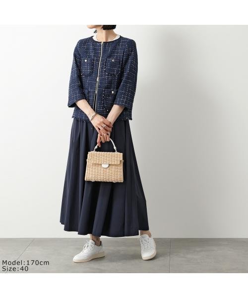 HERNO ツイードジャケット CASUAL TWEED GA000236D 13162 HERNO ツイードジャケット CASUAL TWEED GA000236D ノーカラー 七分袖