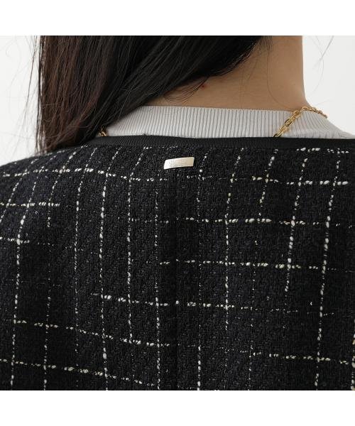 HERNO ツイードジャケット CASUAL TWEED GA000236D 13162 HERNO ツイードジャケット CASUAL TWEED GA000236D ノーカラー 七分袖