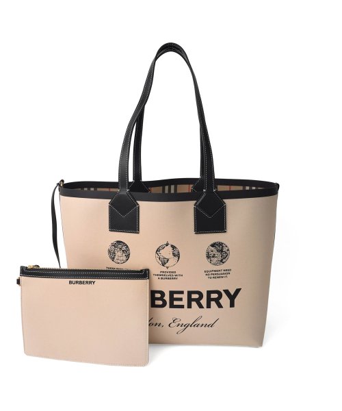 BURBERRY バーバリー トートバッグ 8063121 A1435 トートバッグ BURBERRY ベージュ/ブラック BEIGE/BLACK