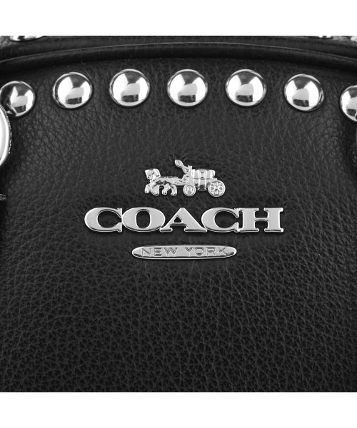 COACH コーチ アウトレット ハンドバッグ CM071 SVDTV リベット COACH アウトレット ハンドバッグ CM071 シドニー シルバー/ブラック SILVER/BLACK