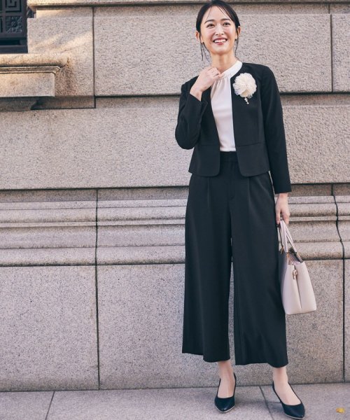 【セットアップ可】セレモニーダブルクロス ノーカラージャケット セレモニーダブルクロス