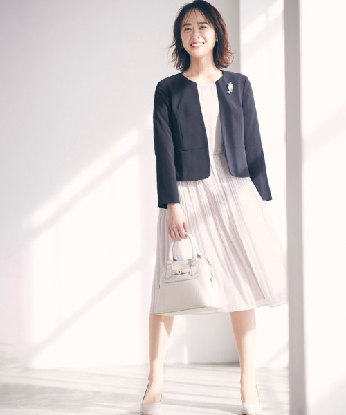 【セットアップ可】セレモニーダブルクロス ノーカラージャケット セレモニーダブルクロス