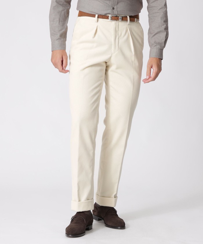 ウールブレンドコットンコーデュロイトラウザーズ(505648318)｜HANKYU