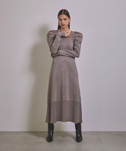 MIELI INVARIANT(ミエリ インヴァリアント)/Glitter Tuck Knit Dress/img35