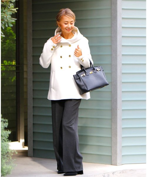 Reiko×Ehre style 2023特別コラボ 誰でも小顔立体フードカラーReikoコート style