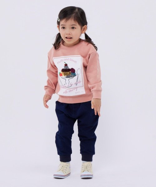 セール】SHIPS Colors:スパンコール プリント スウェット(100~130cm  