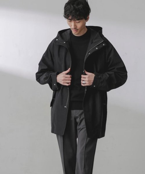 スプリットヤーンタフタショートモッズコート 着用サイズ