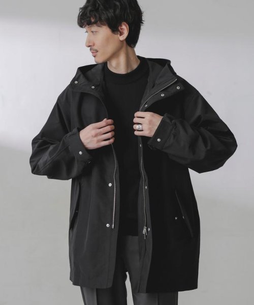 スプリットヤーンタフタショートモッズコート 着用サイズ