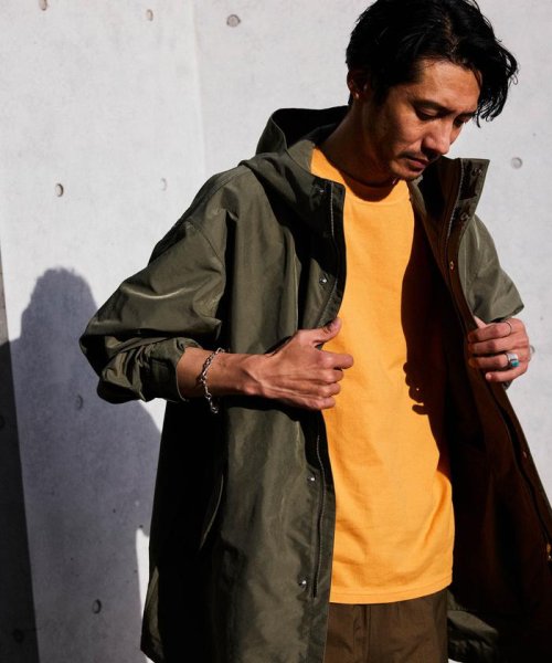 スプリットヤーンタフタショートモッズコート 着用サイズ