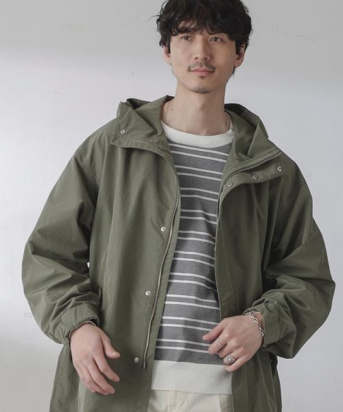 スプリットヤーンタフタショートモッズコート 着用サイズ