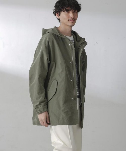 スプリットヤーンタフタショートモッズコート 着用サイズ