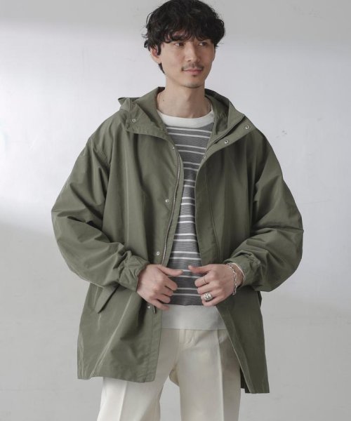 スプリットヤーンタフタショートモッズコート 着用サイズ