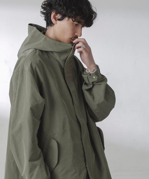 スプリットヤーンタフタショートモッズコート 着用サイズ