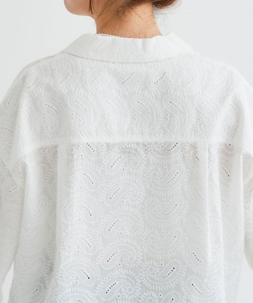le.coeur blanc(ルクールブラン)/ペイズリー刺繍ショートシャツ/img29