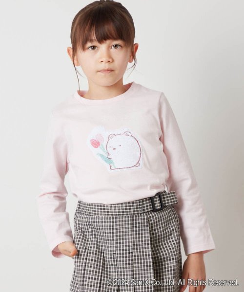 a.v.v(KID'S)(アー・ヴェ・ヴェキッズ)/[100－140]【すみっコぐらし】スパンコールＴシャツ/img04