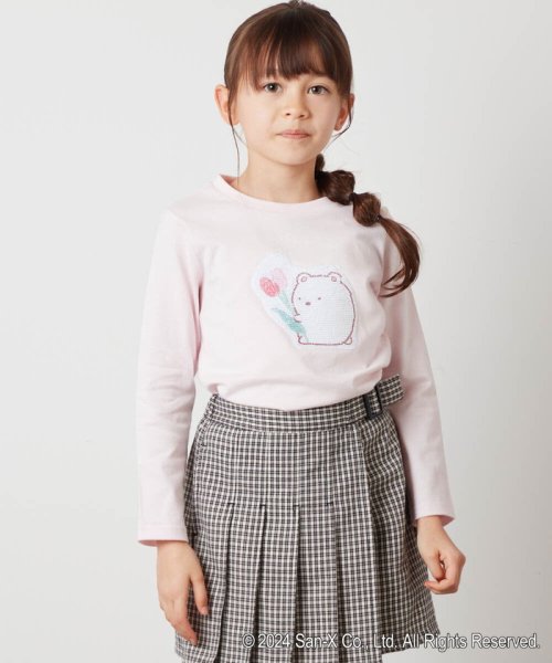 a.v.v(KID'S)(アー・ヴェ・ヴェキッズ)/[100－140]【すみっコぐらし】スパンコールＴシャツ/img05