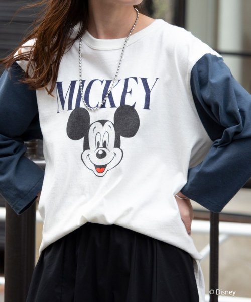 GLOSTER(GLOSTER)/【GOOD ROCK SPEED/グッドロックスピード】別注ミッキー / プリント ベースボールTシャツ 7分袖 / MICKEY/img29