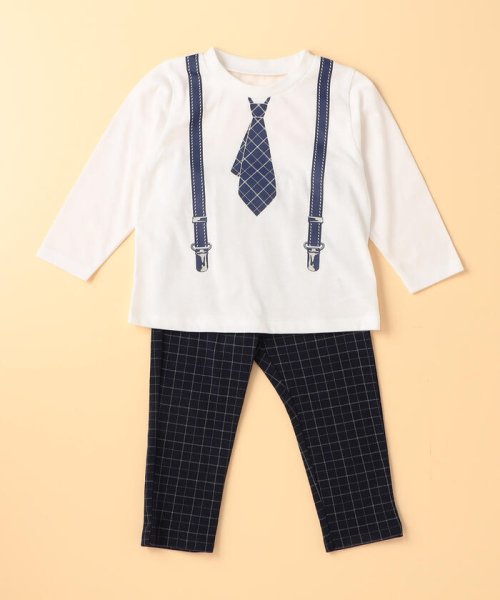 COMME CA ISM KIDS(コムサイズム（キッズ）)/長袖Tシャツ・ロングパンツ入りギフトセット(80・90cm)/img01