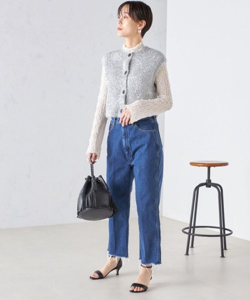 SHIPS WOMEN(シップス　ウィメン)/*〈手洗い可能〉グリッター ラメ フェザー ベスト 24SS ◇/img65